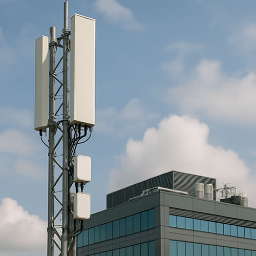 Wireless telecommunications equipment on a tower for ISP's